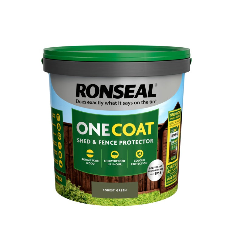 Ronseal One Coat Fence Life 9L Forest Green