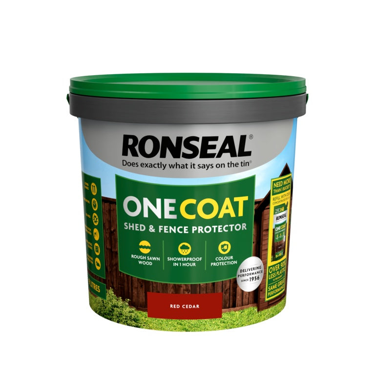 Ronseal One Coat Fence Life 9L Red Cedar