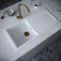 Ellsi White Comite Sink & Waste 1 Bowl 100 x 50cm