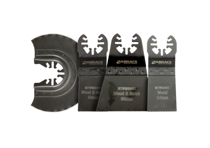 Abracs Multi Tool Wood & Metal Blade Set 4 Piece