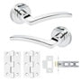 Smiths Architectural Nova Handle Latch Pack CP 52mm rose dia.