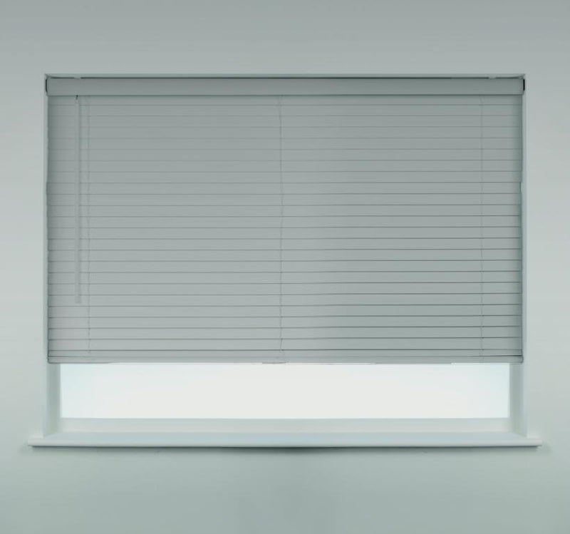 Swish Fauxwood Blind 120cm Light Grey