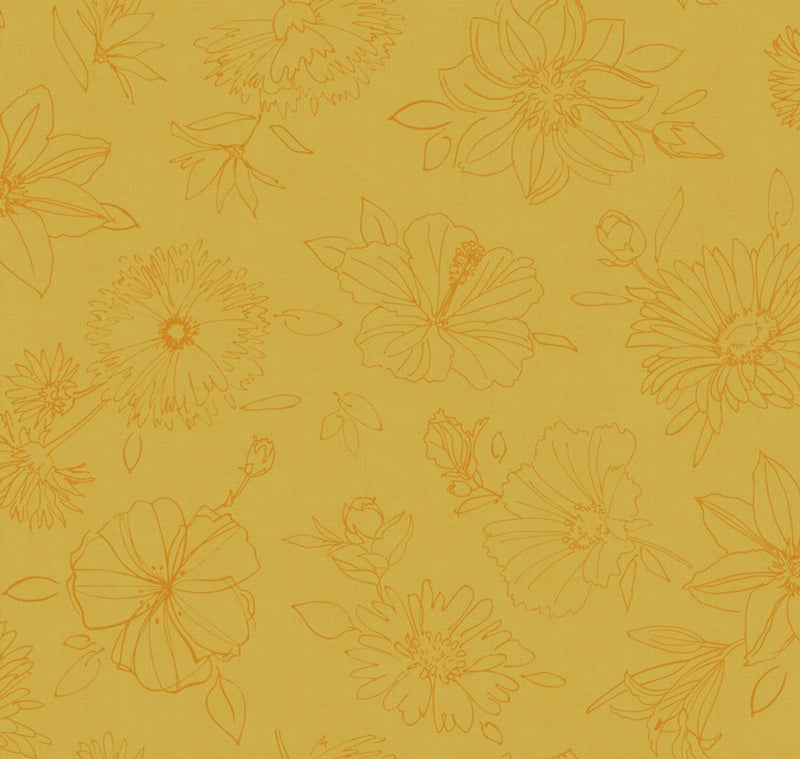 d-c-fix® Manhattan Tablecloth - Palmas Yellow 20m Roll x 140cm