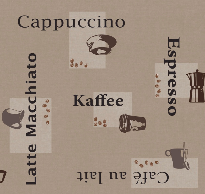 d-c-fix® Manhattan Tablecloth - Cappuccino Caramel 20m Roll x 140cm