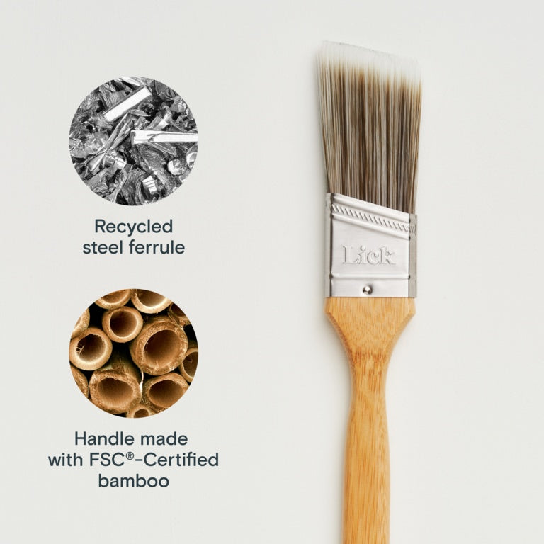 LickTools Eco Bamboo Handle Angle Sash Brush 1.5"