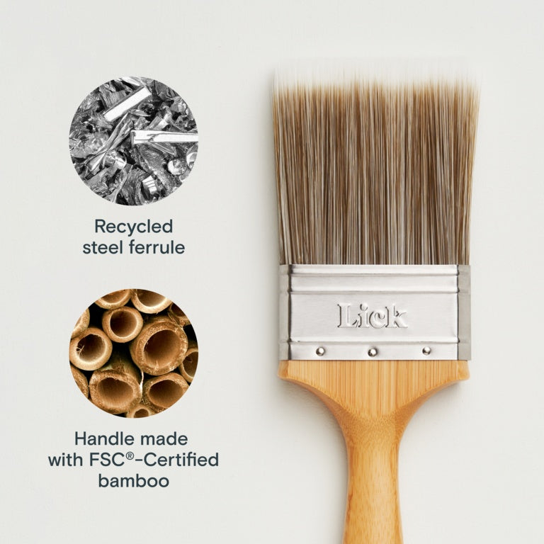 LickTools Eco Bamboo Handle Flat Brush 3"