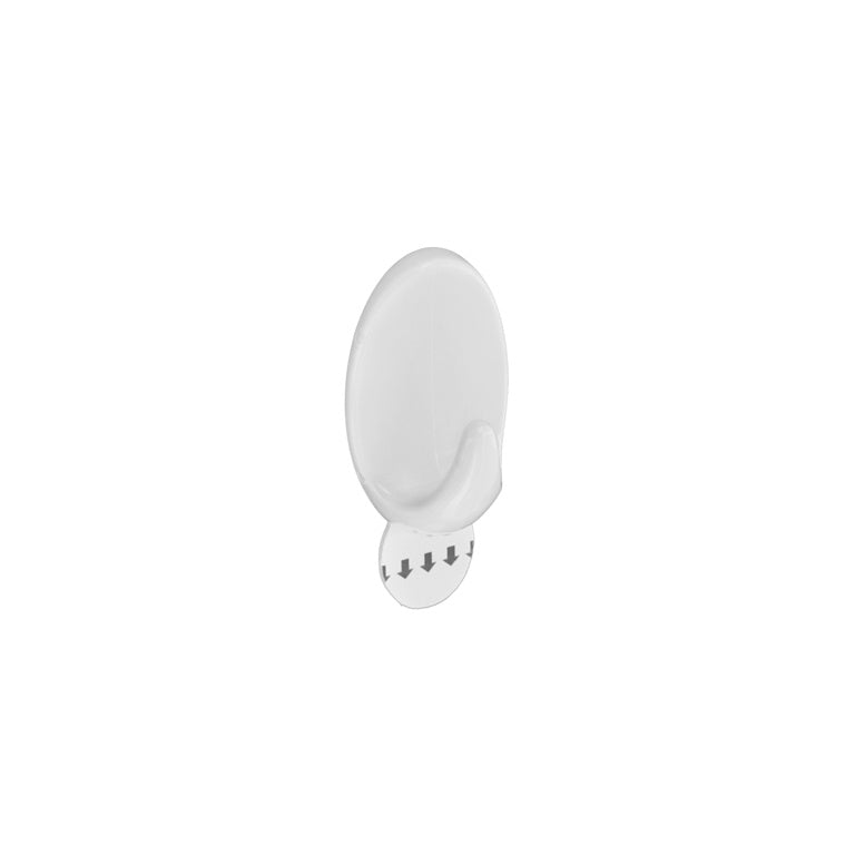 Securit Removable Oval Hook White 25 x 35mm Pack 4