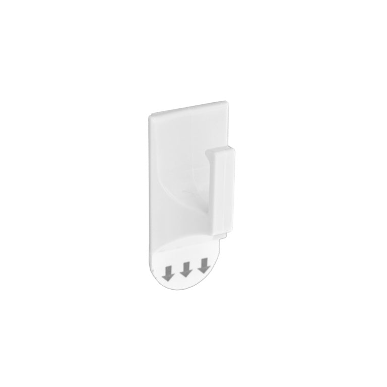 Securit Removable Square Hook White 25 x 45mm Pack 3