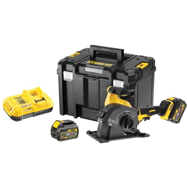 Dewalt Power Tools DCG200T2 XR FlexVolt Wall Chaser 125mm 54V 2 x 6.0Ah Li-ion DeWALT Power Tools - RockBottom Northampton