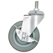 Draper Swivel Bolt Fixing Rubber Castor with Brake, 100mm Diameter, S.W.L. 80kg Draper - Town Tools