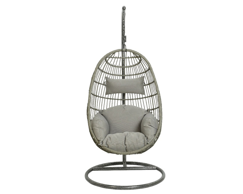 Kaemingk Corsica Wicker Egg Chair 95cm Grey