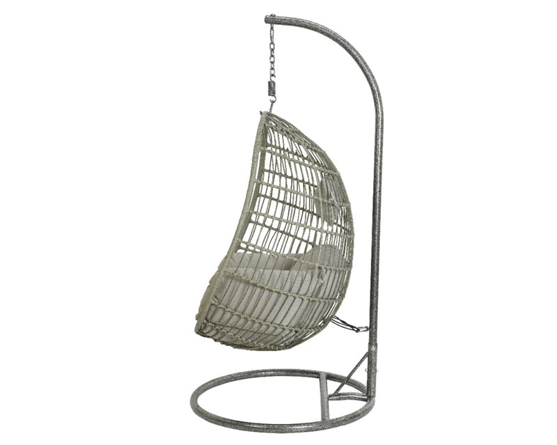 Kaemingk Corsica Wicker Egg Chair 95cm Grey