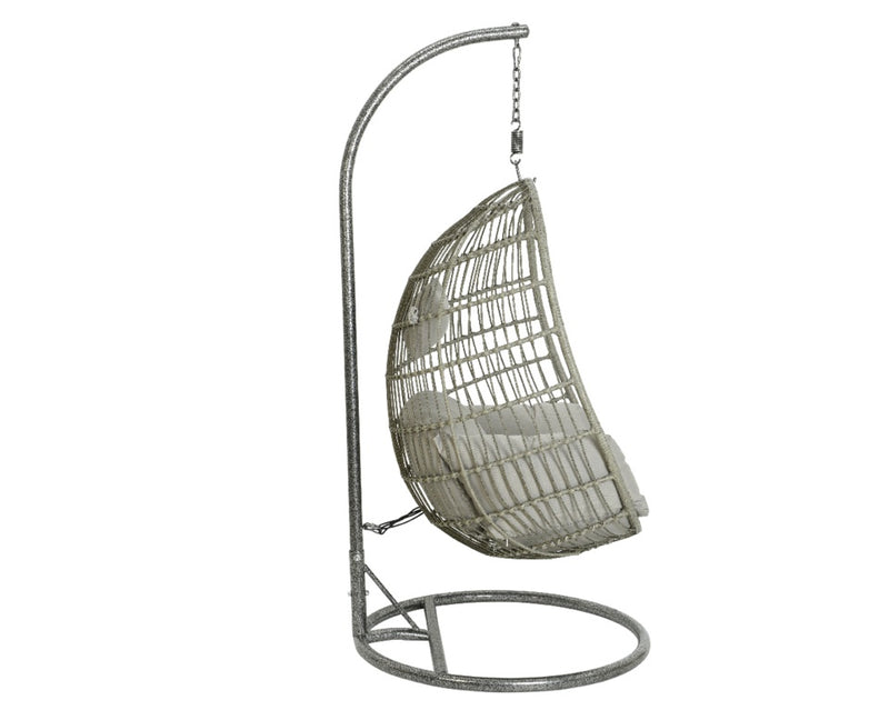 Kaemingk Corsica Wicker Egg Chair 95cm Grey