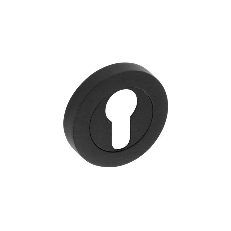 Smiths Architectural Escutcheon Euro Lock Screw On Rose Matt Black