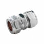 Securplumb Comp Chrome Straight Connector 15mm