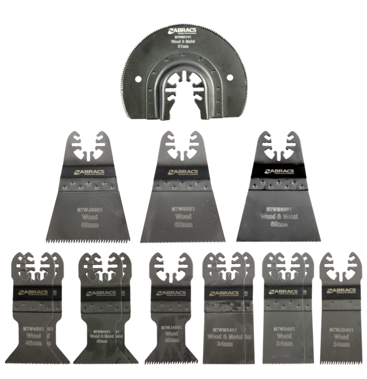 Abracs Multi Tool Set Blade Mixed Set 15 Piece
