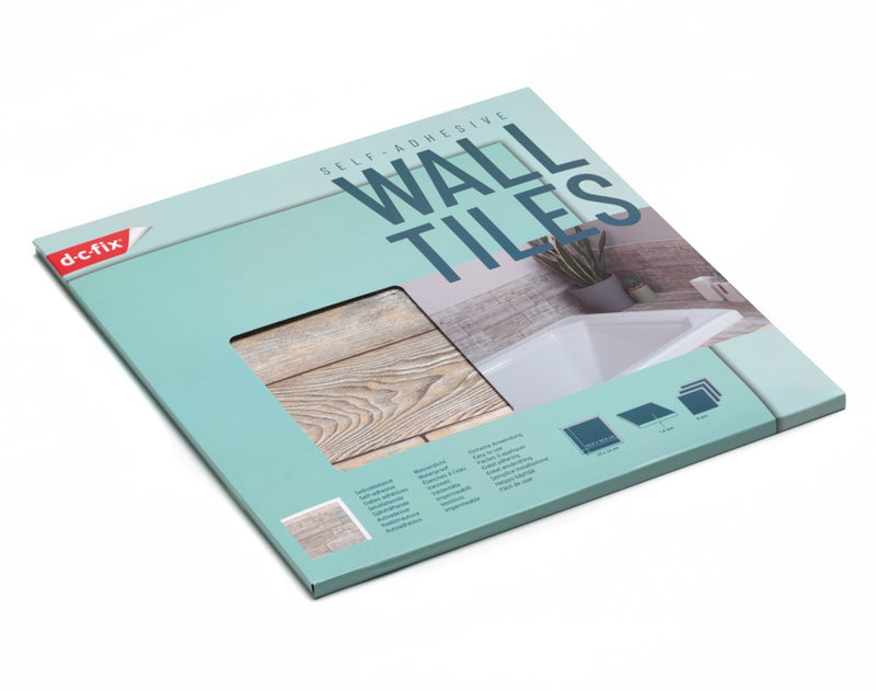 d-c-fix® Self Adhesive Wall Tiles 6 Piece 0.53sq Rustic Oak