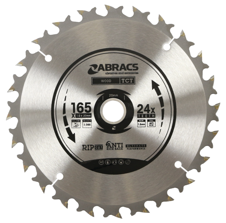 Abracs Circular Saw Blade 165mm x 20mm x 24t