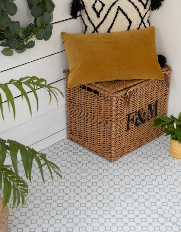 d-c-fix® Self Adhesive Floor Tiles 11 Piece 1sqm Bloomy Grids