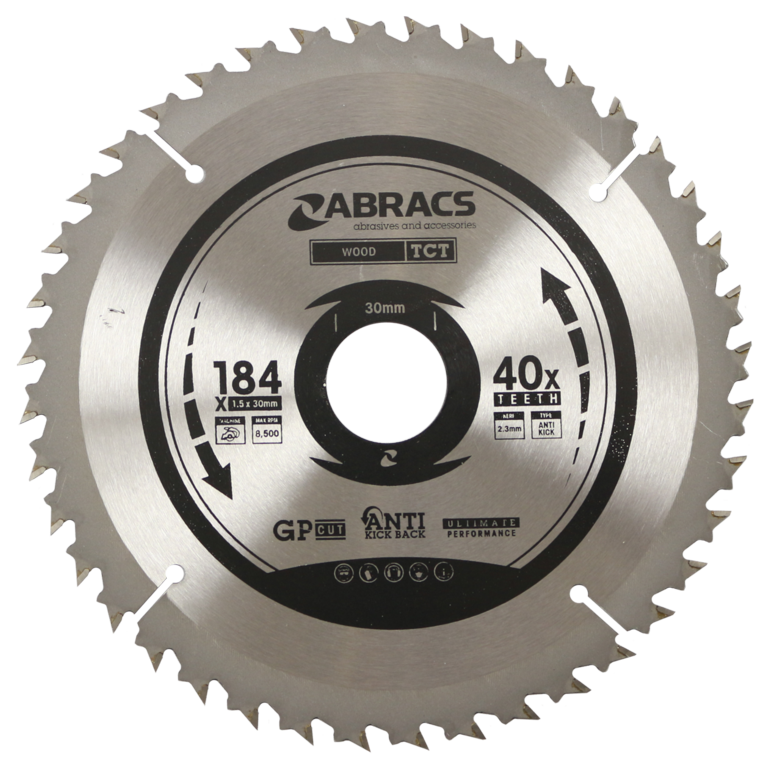 Abracs Circular Saw Blade 184mm x 30mm x 40t 240v