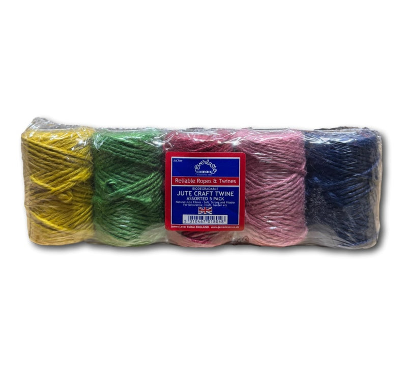 Everlasto Jute Craft Twine 20M Spools Pack of 5