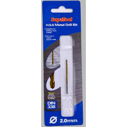 SupaTool Titanium Coated HSS Drill Bits 2x49mm