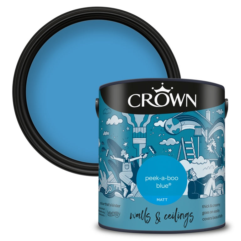 Crown Walls & Ceilings Matt 2.5L Peekaboo Blue