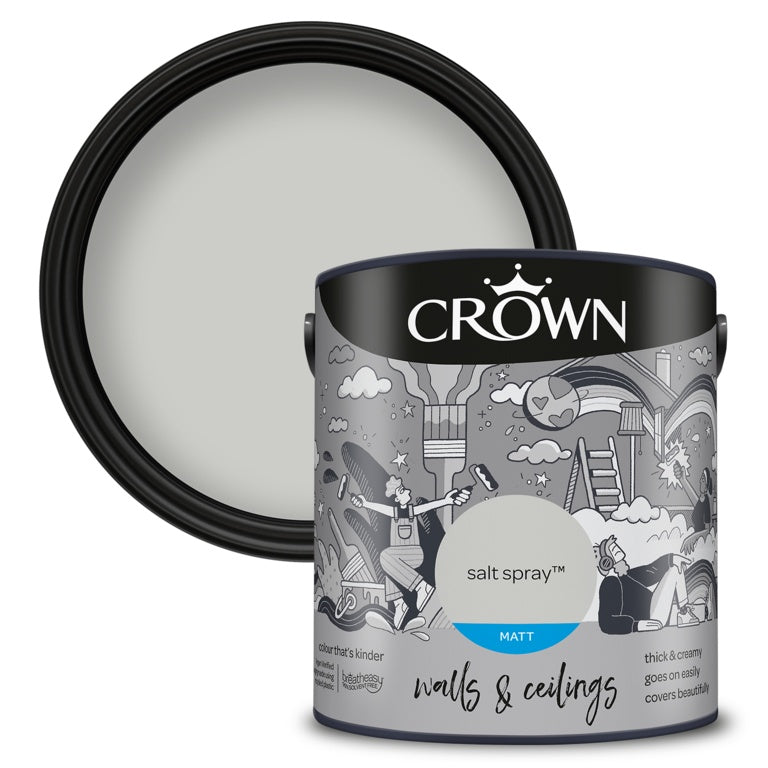 Crown Walls & Ceilings Silk 2.5L Salt Spray