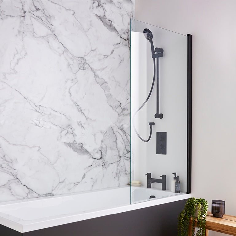 Kartell Nero Square Bath Screen 780mm