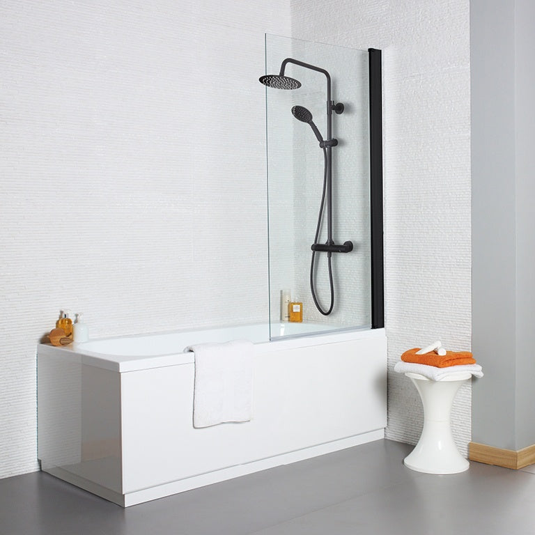 Kartell Nero Square Bath Screen 780mm