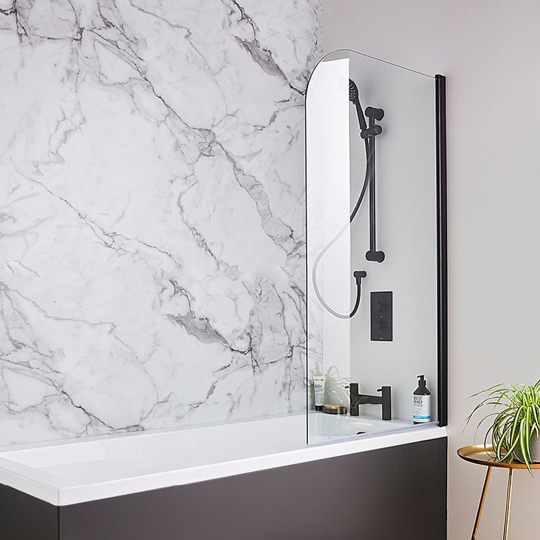 Kartell Nero Round Bath Screen 780mm