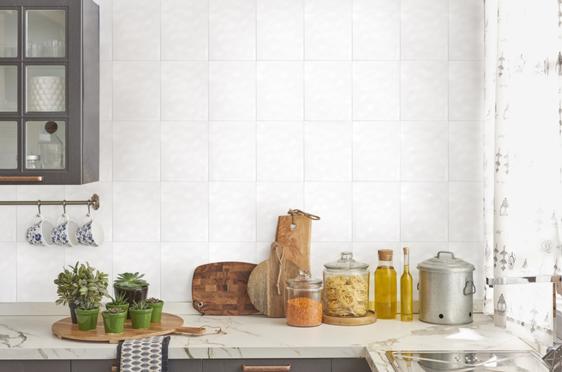 Kai Gloss Bumpy White Wall Tile 20 x 25cm 1m2