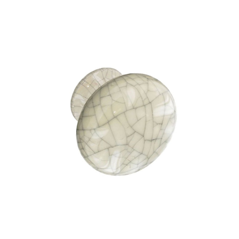Securit Cracked White Ceramic Knobs (2) 35mm
