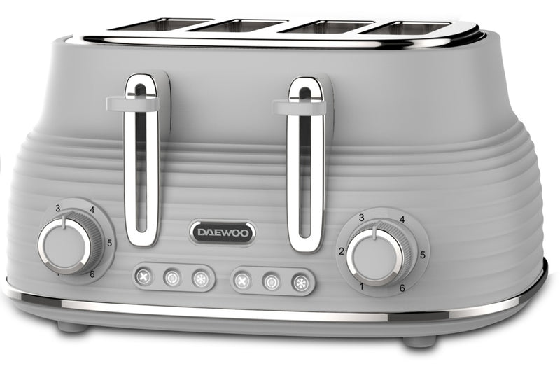 Daewoo Sienna 4 Slice Toaster Grey