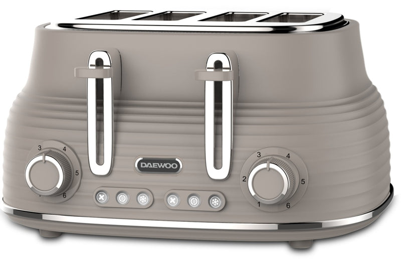 Daewoo Sienna 4 Slice Toaster Taupe