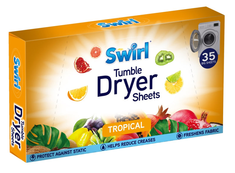 Swirl Tumble Dryer Sheets Tropical / 35 Pack