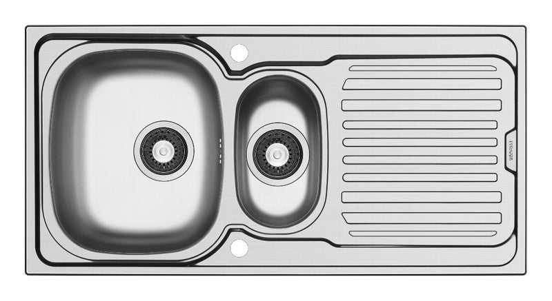 Pyramis Aurora Reversible Stainless Steel Sink 1.5 Bowl 100 x 50