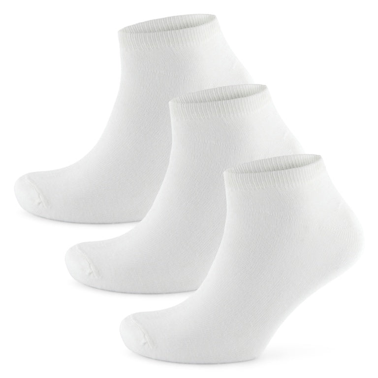 RJM Mens White Trainer Socks Pack 3