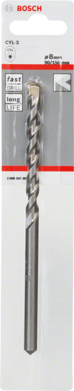 Bosch Silver Percussion Concrete Drill Bit 8.0 x 90 x 150