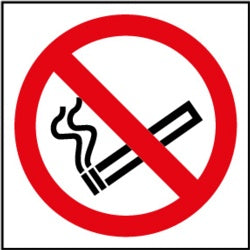 Securit No Smoking Symbol Sign 100mmx100mm - Pack 2