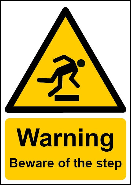 Smiths Architectural Danger Beware Step Sign 148mmx210mm