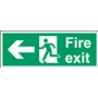 Securit Fire Exit Arrow Left 400mmx150mm