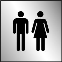 Securit Metal Toilet Symbol 100mmx100mm