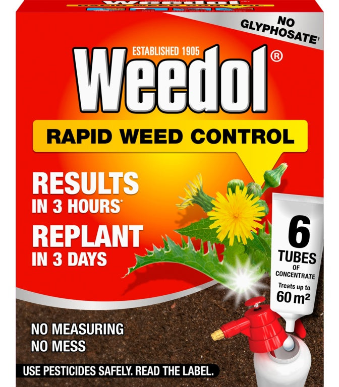 Weedol Rapid Weed Control 6 Tubes Concentrate