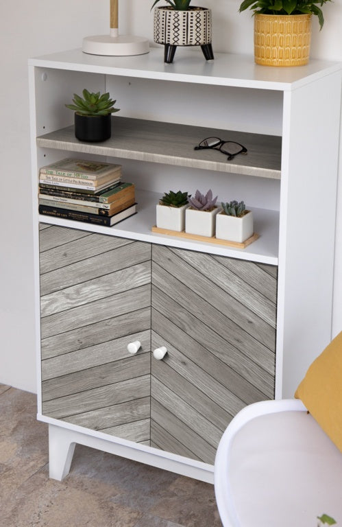 d-c-fix® Wood Chevron Grey Self Adhesive Film 67.5cm x 2m