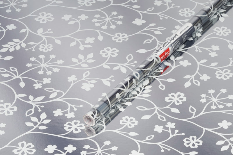 d-c-fix® Self Adhesive Film - Metallic Flower Tendril 67.5cm x 1.5m