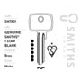 Smiths Locks 1 Star Euro Cylinder 6 Pin Key Blank Pack 10