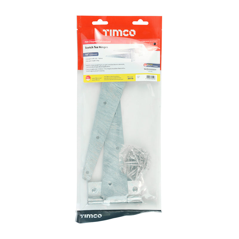TIMCO Scotch Tee Hinges Hot Dipped Galvanised — Bag