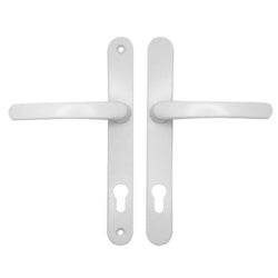 Securit Upvc Sprung Door Handle 92 PZ (Pair) 215mm White