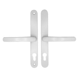 Securit Upvc Sprung Door Handle 68 PZ (Pair) 215mm White
